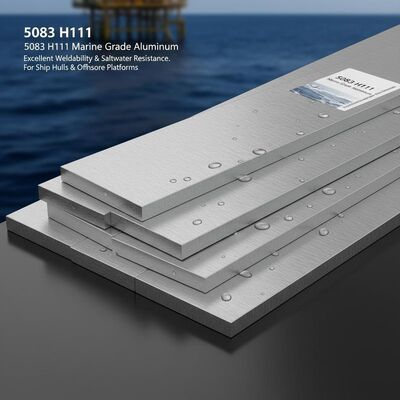 Thanh phẳng nhôm cấp hàng hải 5083 H111 với khả năng hàn tuyệt vời và khả năng chống nước mặn cho thân tàu và nền tảng ngoài khơi