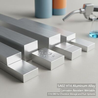 5A02 H14 Lớp nhôm thanh vuông - chống ăn mòn hàn S10-S80 cho hệ thống lưu trữ hóa chất và nhiên liệu