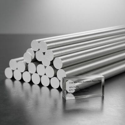 1100 H14 thanh tròn nhôm tinh khiết với độ tinh khiết 99% và độ dẫn IACS 62% cho các ứng dụng điện