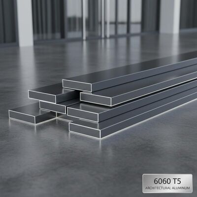 6060 T5 Hình dạng kiến trúc nhôm phẳng với kết thúc anodizing cao cấp cho khung cửa sổ và tường rèm