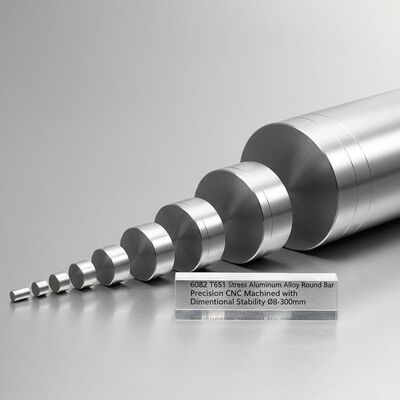 Thanh tròn hợp kim nhôm 6082 T651 xử lý giảm ứng suất, gia công CNC chính xác với dung sai chặt h8/h9