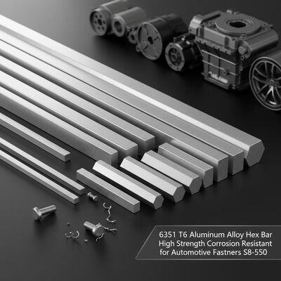 6351 T6 Đồng hợp kim nhôm thanh hex có độ bền cao chống ăn mòn cho các bộ buộc ô tô S8-S50
