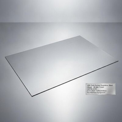 430 Bảng thép không gỉ với 2B Mill Finish 0.5-1.5mm Độ dày và 1219x2438mm Kích thước cho thiết bị nhà bếp