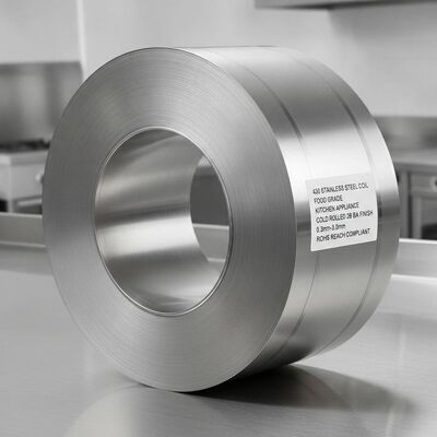 430 Vòng cuộn thép không gỉ Food Grade ROHS REACH phù hợp 0.3mm-3.0mm Độ dày 2B BA Xét cho các thiết bị bếp