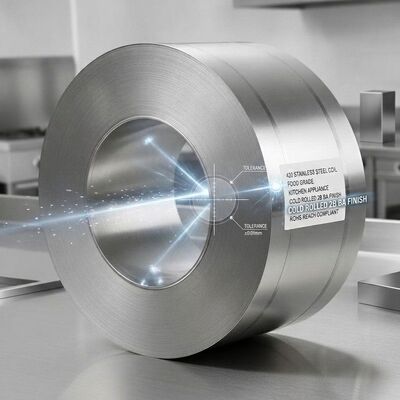 Food Safe 430 Stainless Steel Coil với 2B BA Finish và chiều rộng tùy chỉnh cho đồ dùng bàn