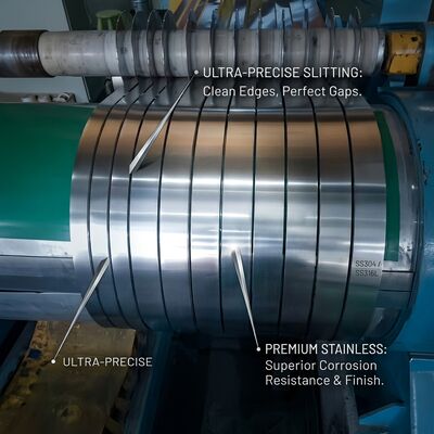 Kính 8K đánh bóng 304 thép không gỉ cuộn băng bảng trang trí phản xạ